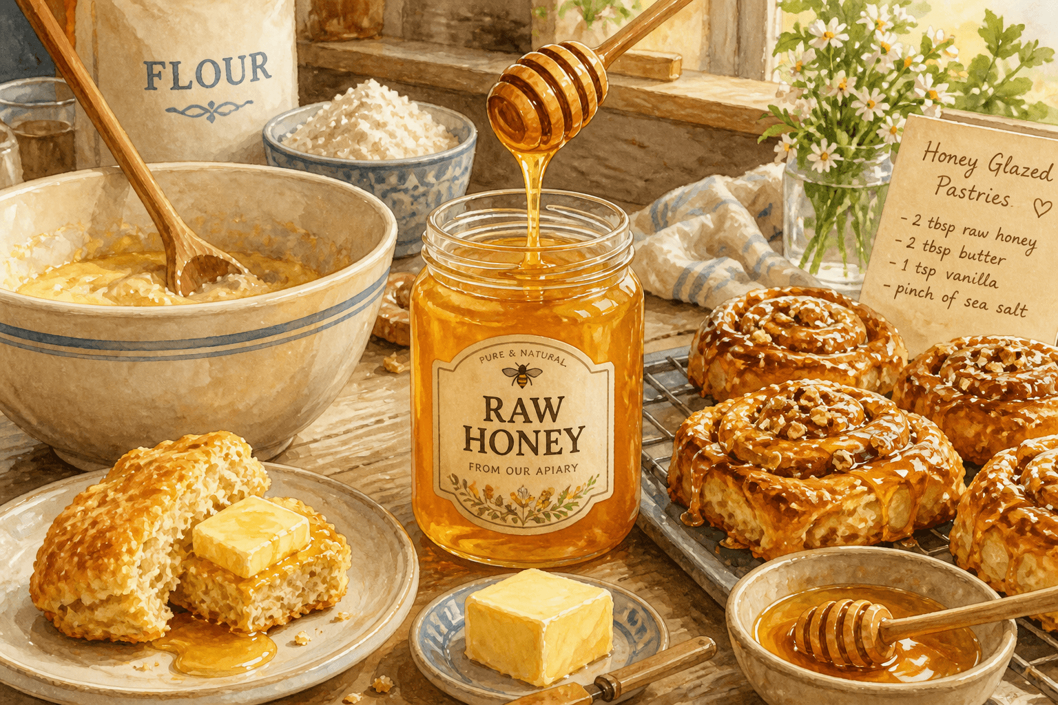 Cooking & Baking with Raw Honey: Tips & Recipes