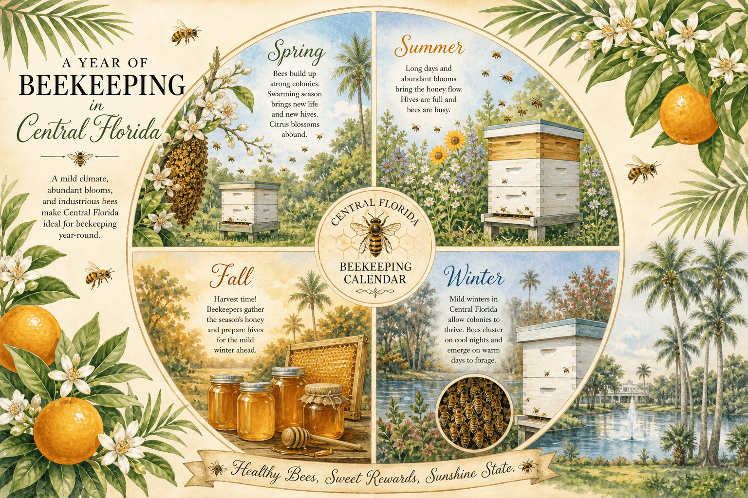 Seasonal Beekeeping Calendar for Central Florida